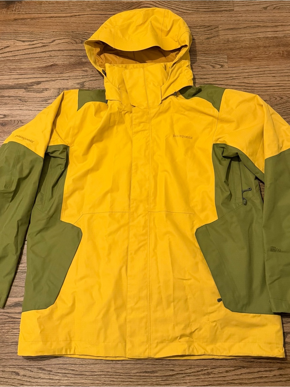 Patagonia Yellow and Olive Ski Shell Jacket